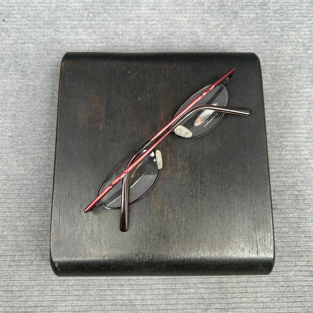 Calliope Collection Electra Ruby Oval Y2k Eyeglass Frames Burgundy Black